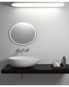 Ovales Aufsatzwaschbecken aus Solid Surface Mattweiß - Nkayi