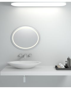 Aufsatzwaschbecken oval Solid Surface Weiß Matt - Kinkala