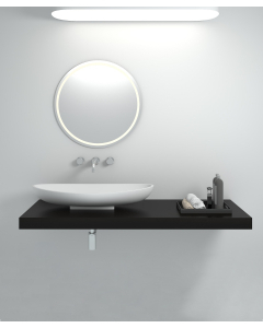 Moderne Aufsatzwaschschale Solid Surface Mattweiß - Kinshasa