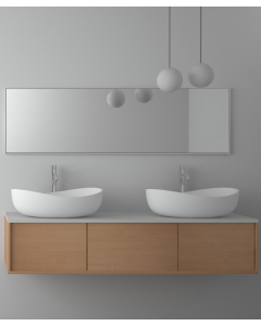 Aufsatzwaschbecken aus Solid Surface, Weiß matt - Kitwit