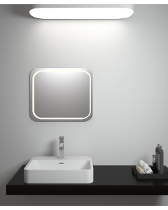 Aufsatzwaschbecken rechteckig Solid Surface Weiß matt - Butembo
