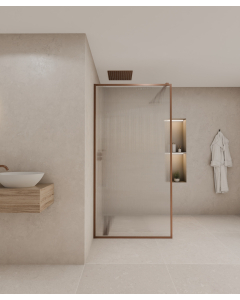 Sintra – Walk-In Duschwand, gebürstetes Roségold