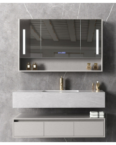 Badezimmermöbel Grau Madras - 120 cm