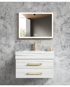 Waschtischunterschrank Weiß Jaipur - 80 cm