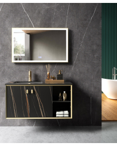 Waschtischunterschrank Schwarz Pondichéry – 100 cm
