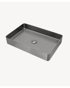 Rechteckiges Aufsatzwaschbecken aus Edelstahl 304, Gun Metal