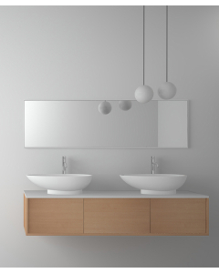 Kananga Aufsatzwaschbecken oval Solid Surface Mattweiß