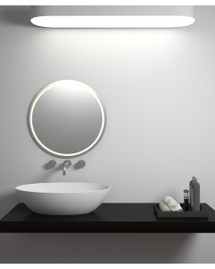 Aufsatzwaschtisch oval Solid Surface Weiß matt - Dolisie