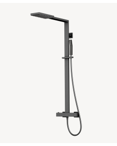 Thermostatische Duschsäule eckig mit rechteckiger Regendusche - Sirius