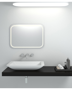 Aufsatzwaschbecken rechteckig Solid Surface Weiß Matt - Niari