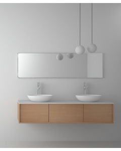 Aufsatzwaschschale oval Solid Surface Weiß matt - Tshikapa