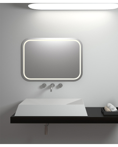 Rechteckiges Aufsatzwaschbecken Solid Surface Weiß matt – Madingou