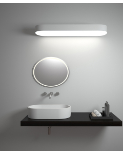 Aufsatzwaschbecken oval Solid Surface mattweiß - Dongou