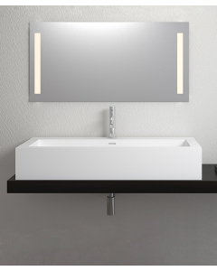 Aufsatz-Waschtisch rechteckig Solid Surface Weiß matt - Likasi