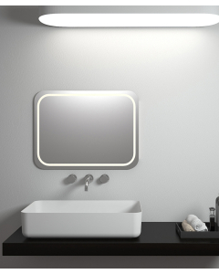 Aufsatzwaschbecken rechteckig Solid Surface Weiß matt – Kalemie