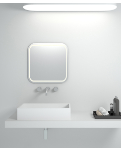 Rechteckiges Aufsatzwaschbecken aus Solid Surface, Mattweiß - Shanga