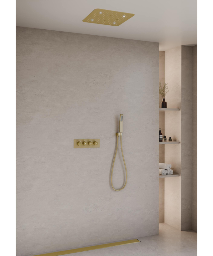 Unterputz-Duschsystem Thermostat Decke mit LED