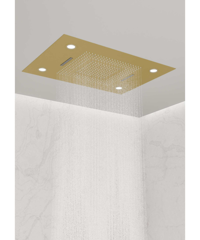 Thermostatisches LED Duschsystem mit Multifunktions-Regenhimmel – 600x800 mm