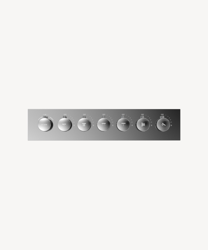 Moderne Thermostat-Duschsystem Chrom – LED Regendusche 900x300 mm, 3 Körperdüsen