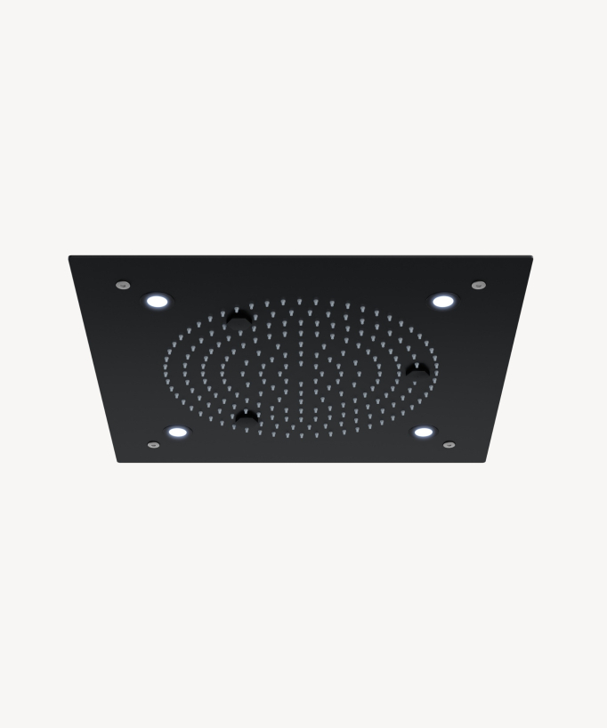 Sirius Unterputz-Duschset mit LED-Regenbrause für Deckenmontage, Thermostatarmatur
