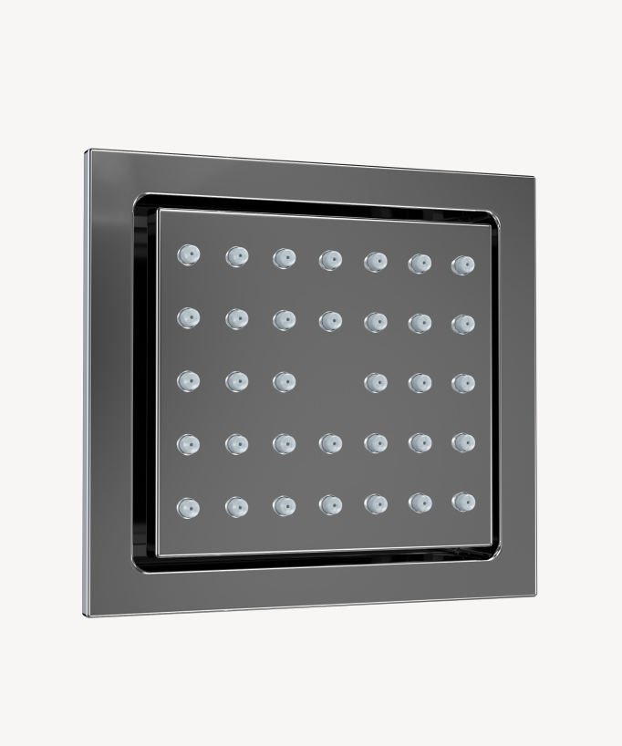 Thermostatisches Decken-Duschsystem 500 mm, 3 Körperdüsen, Chrom – Sirius