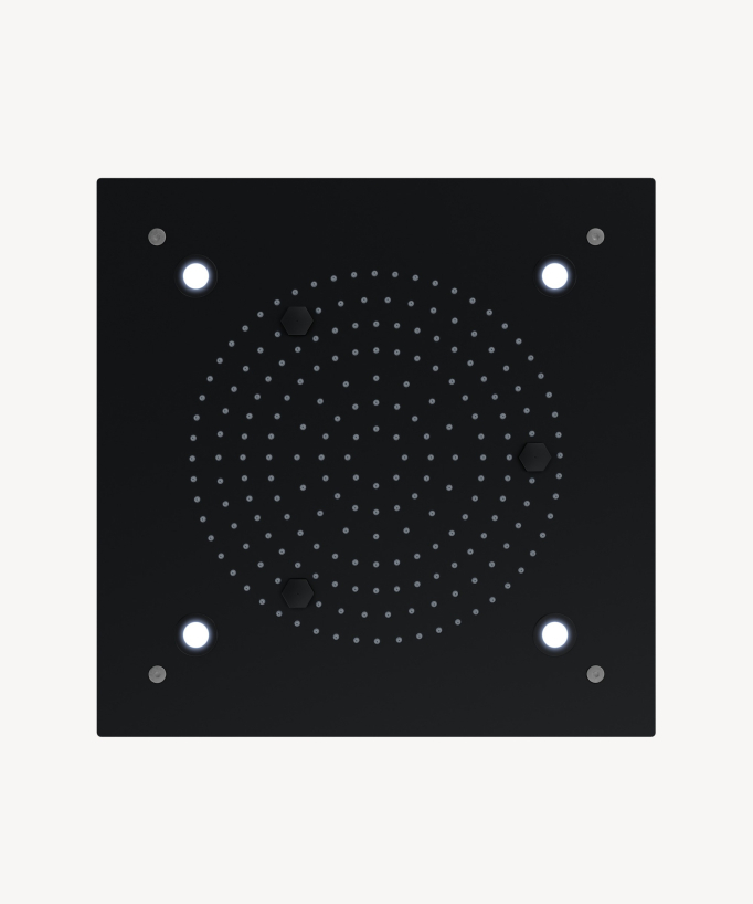 Sirius Unterputz-Duschset mit LED-Regenbrause für Deckenmontage, Thermostatarmatur