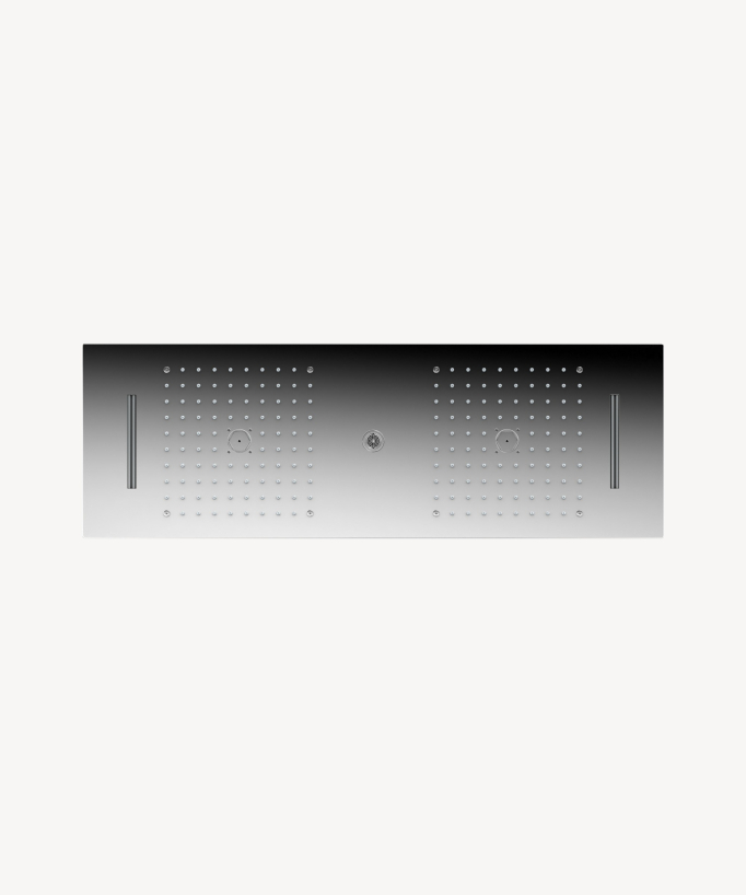Moderne Thermostat-Duschsystem Chrom – LED Regendusche 900x300 mm, 3 Körperdüsen