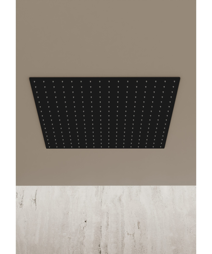Thermostatisches Decken-Duschsystem 500 mm, 3 Körperdüsen Schwarz – Sirius