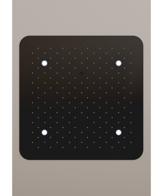 Unterputz-Thermostat-Duschsystem mit LED-Deckenbrause – Schwarz