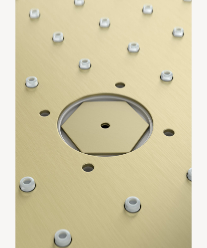 Modernes Thermostat-Duschsystem – LED-Regenhimmel 900x300 mm, 3 Körperdüsen