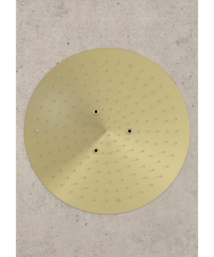 Thermostat-Duschset mit runder Unterputz-Regendusche – Gebürstetes Gold