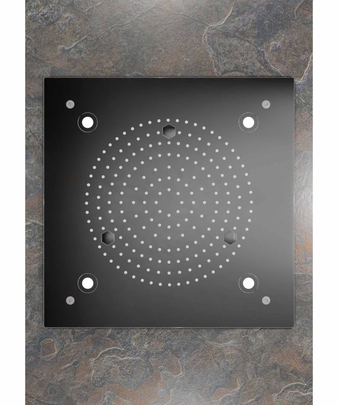 Sirius Duschsystem mit LED-Einbau-Regenbrause und Thermostat, Decke, Chrom