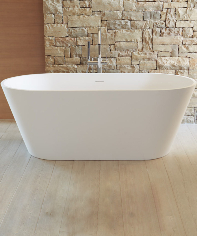 Freistehende Badewanne Weiß matt - Modern