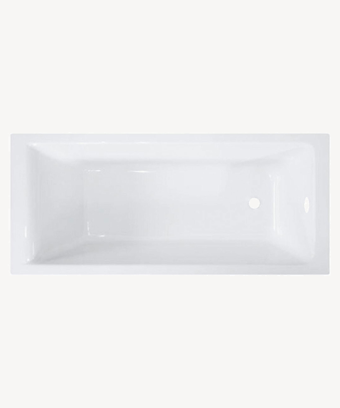 Rechteckbadewanne Klassisch Weiß Glänzend – Bali