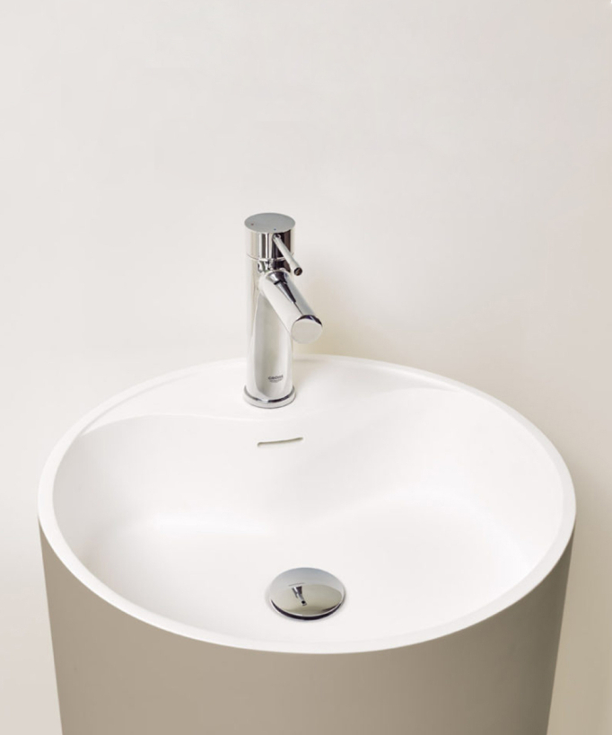 Moderne Standwaschbecken Vistabella - Weiß Ø45 cm