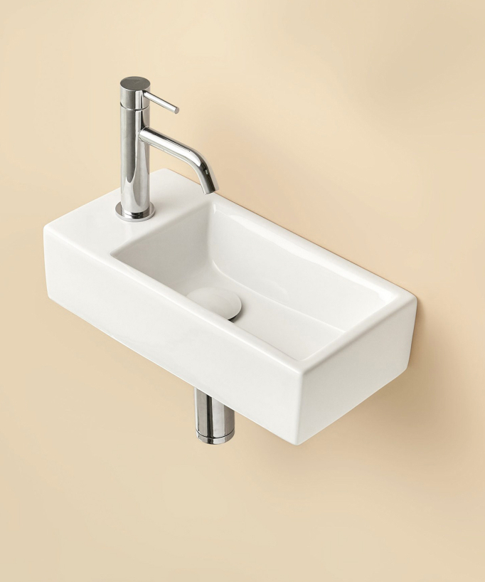 Wand-Handwaschbecken Mini - Glänzend Weiß