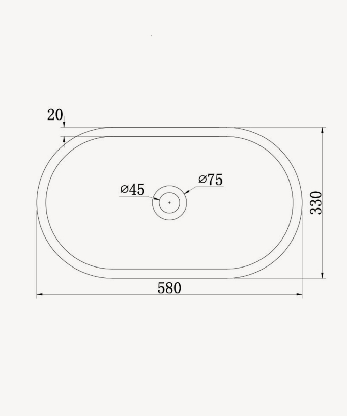 Aufsatzwaschbecken oval Solid Surface mattweiß - Dongou
