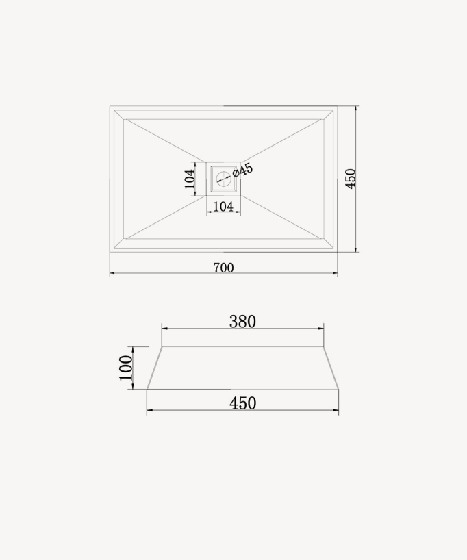 Rechteckiges Aufsatzwaschbecken Solid Surface Weiß matt – Madingou