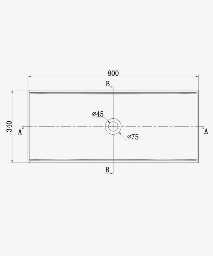 Rechteckiges Aufsatzwaschbecken aus Solid Surface, matt weiß – Gamboma