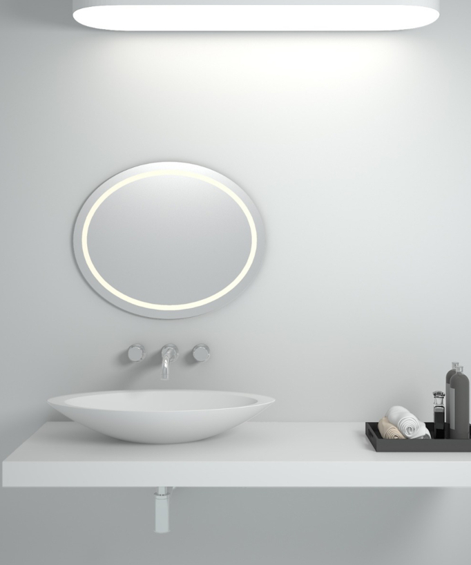 Aufsatzwaschbecken oval Solid Surface Weiß Matt - Kinkala