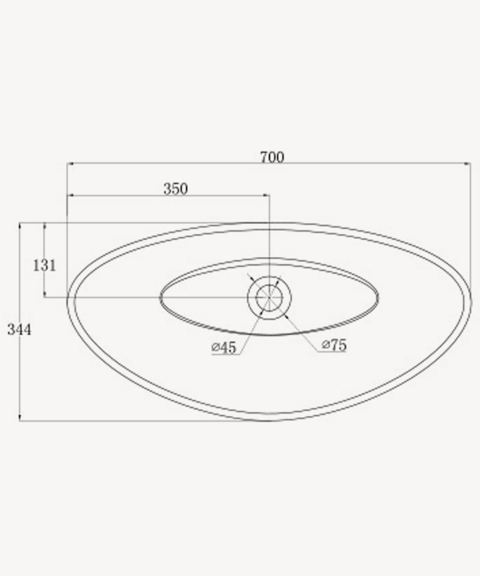 Moderne Aufsatzwaschschale Solid Surface Mattweiß - Kinshasa