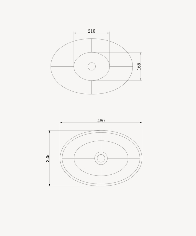 Aufsatzwaschschale oval Solid Surface Weiß matt - Tshikapa