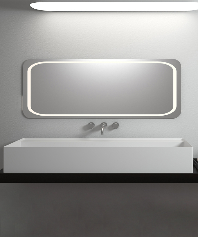 Rechteckiges Aufsatzwaschbecken Solid Surface Weiß Matt – Matadi