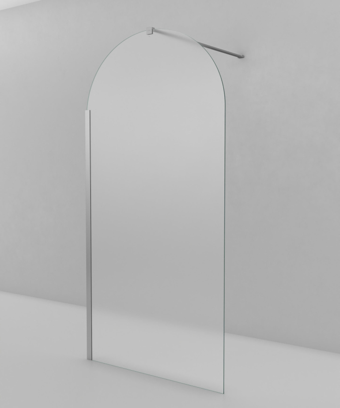 Santana – Runde Duschabtrennung aus Ice Sicherheitsglas, Chrom