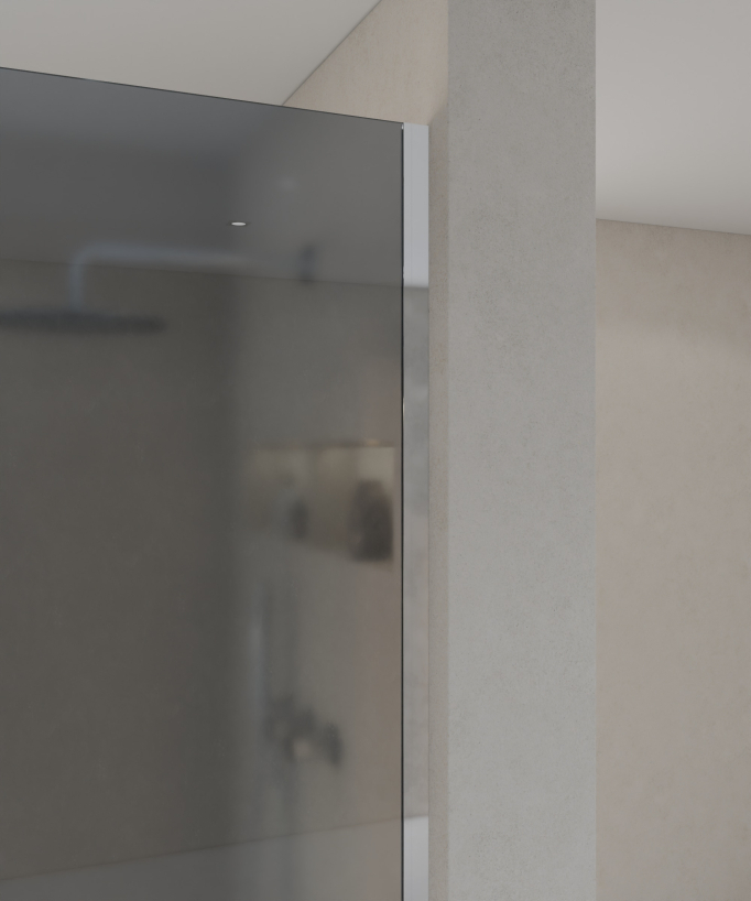 Seia - Duschabtrennung Rauchglas mit Chromprofil