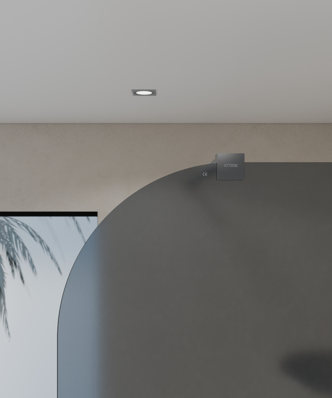 Beja - Feste Duschabtrennung Rauchglas, Profil Gunmetal