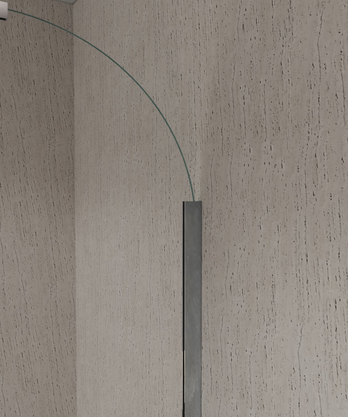 Feststehende Badewannenabtrennung Chrom 70 x 140 cm Leira
