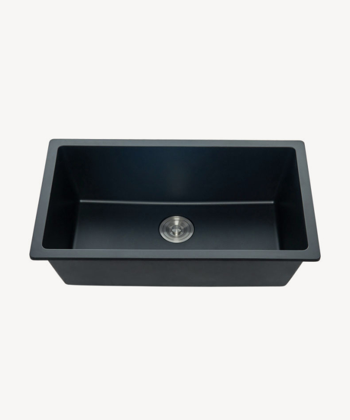 Küchenspüle 790 mm - Granit Schwarz Matt - Arum