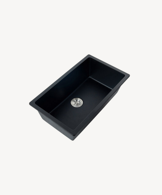 Küchenspüle 790 mm - Granit Schwarz Matt - Arum