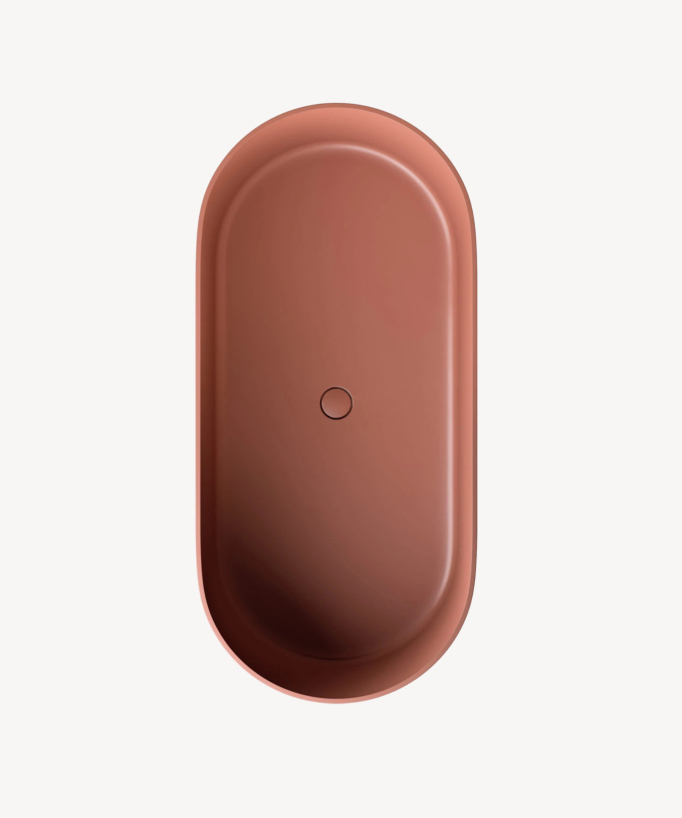 Ovo - Freistehende Badewanne oval Terracotta